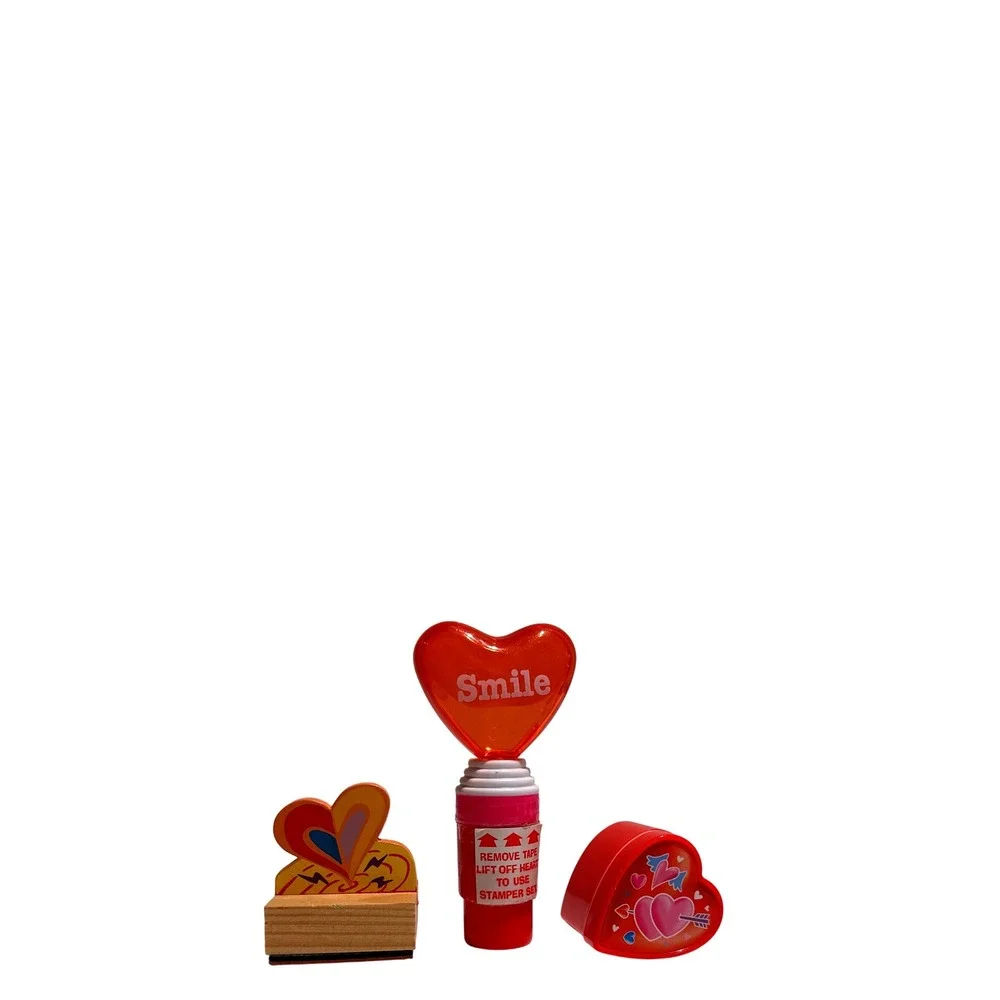 Vtg Mini‎ Stamp Lot 90s Kidcore Holiday Sports Bear Egg Head Craft Set 19 +Pads